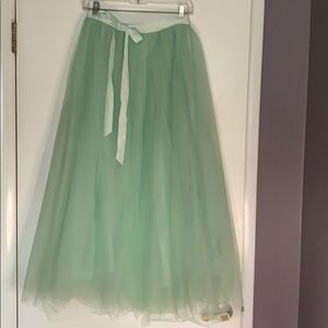 J. Crew Mint Tulle Ballet Skirt